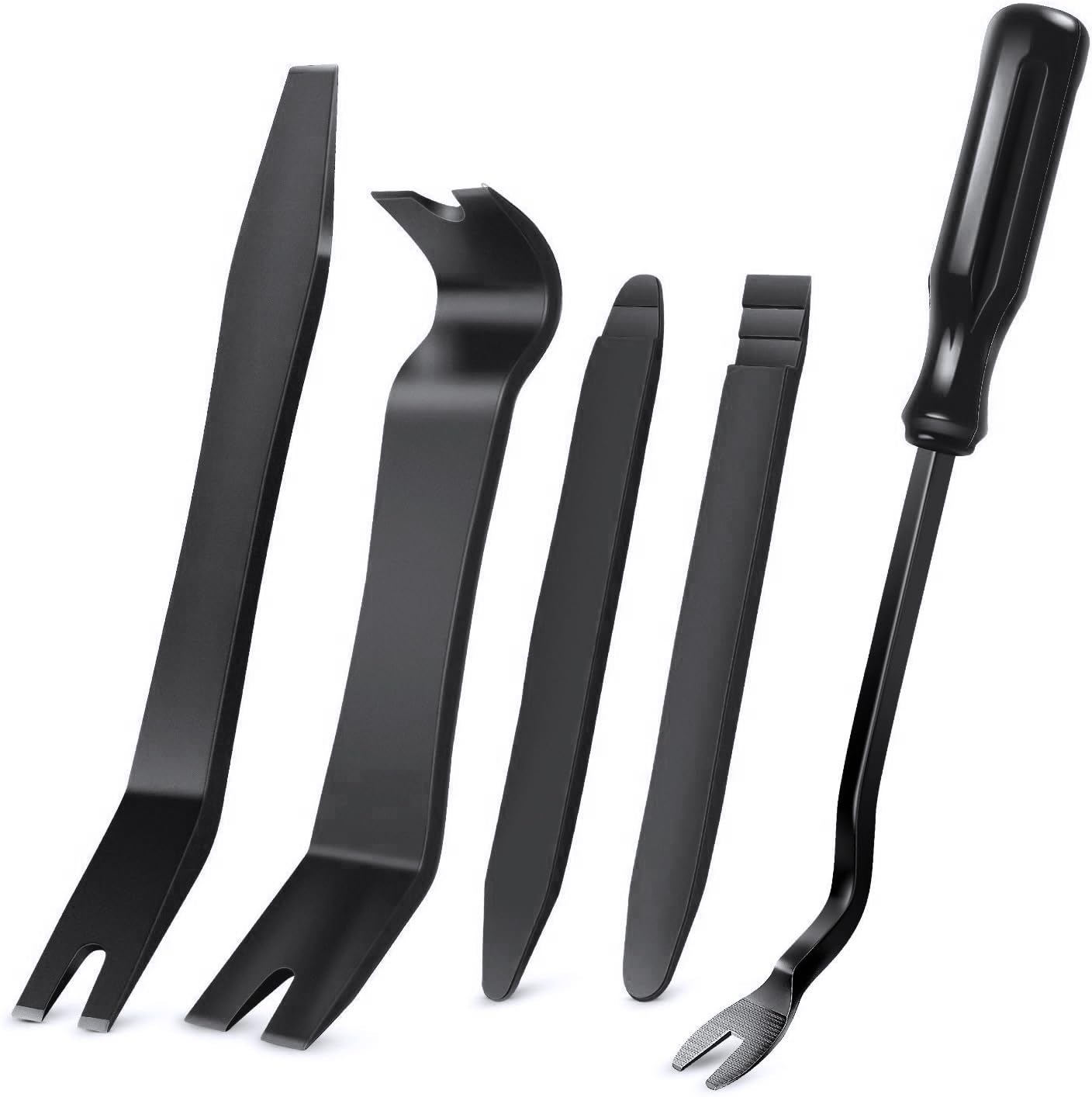 GOOACC 5PCS Auto Trim Removal Tool Kit No-Scratch Pry Tool Kit for Car Door Clip Panel & Audio Dashboard Dismantle -5PCS