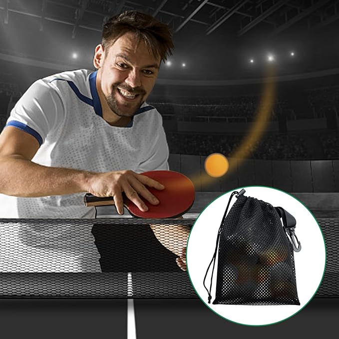 10 PCS With Clips Mesh Drawstring Bags, Portable Nylon Storage Bags for toy,Sports Storage,Outdoor activities etc. (7.9x11.8in)