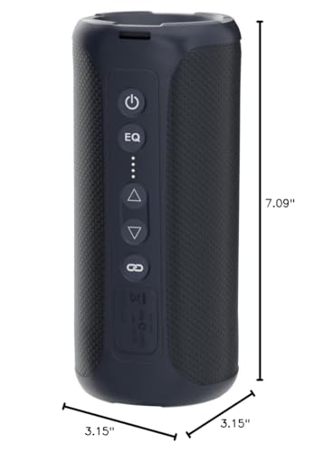 Ortizan Bluetooth Speakers, Portable Wireless Stereo Speaker - IPX7 Waterproof, 40W Loud Sound, Dual Pairing, Deep Bass, LED Light, Bluetooth 5.3, for Home/Shower/Outdoor/Beach, Gifts for Adult, Navy