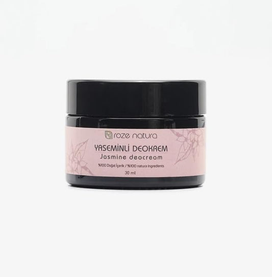 All Native Cream Deodorant with Jasmine Essential Oil by ROZE NATURA, 30ml | 100% Natural | Pure | No Dyes or Alcohol | Vegan