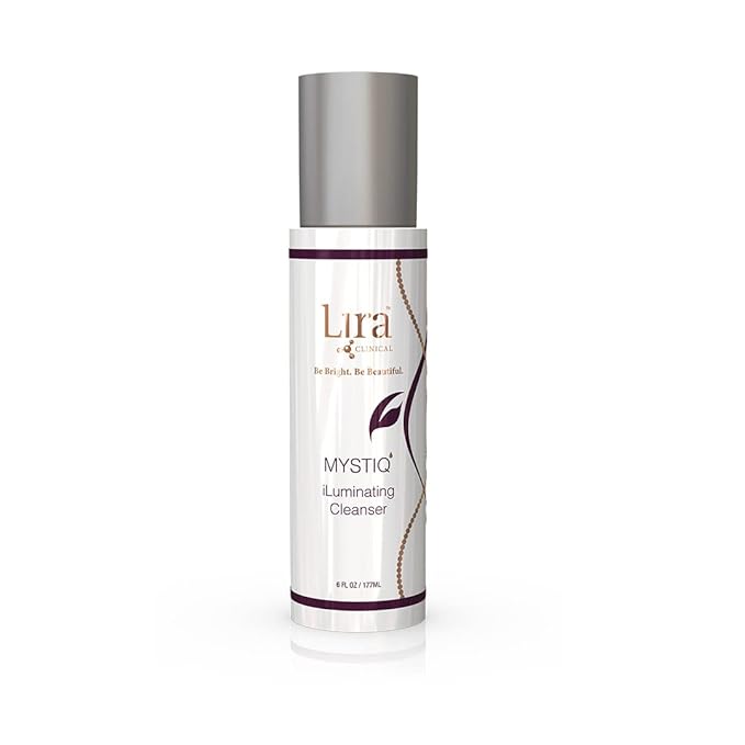 Lira Clinical MYSTIQ iLuminating Cleanser - Moisturizing Face Wash with Vitamin C, Orange Plant Stem Cells, and Plant Extracts - Gentle Facial Cleanser Supports Skin Barrier and Hydration - 6 Oz