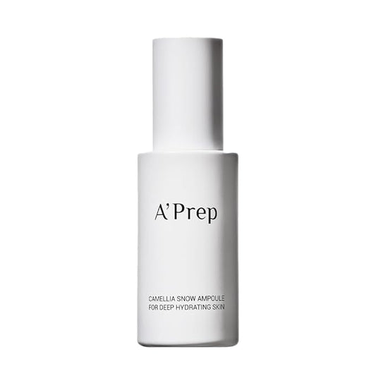 A'Prep Camellia Snow Ampoule – Hydrating & Brightening Facial Serum with Camellia Japonica, Niacinamide & Hyaluronic Acid, EWG Green Formula, Korean Skincare, 50ml