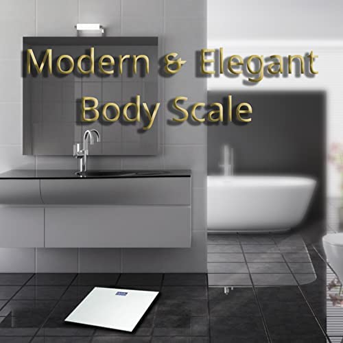 Moss & Stone Digital Bathroom Scale for Body Weight, Smart Scale Step-on Technology, Easy Read LCD, Weight Scale 400lb/180kg, Digital Home Scale, Highly Accurate Body Weight Scale, Silver