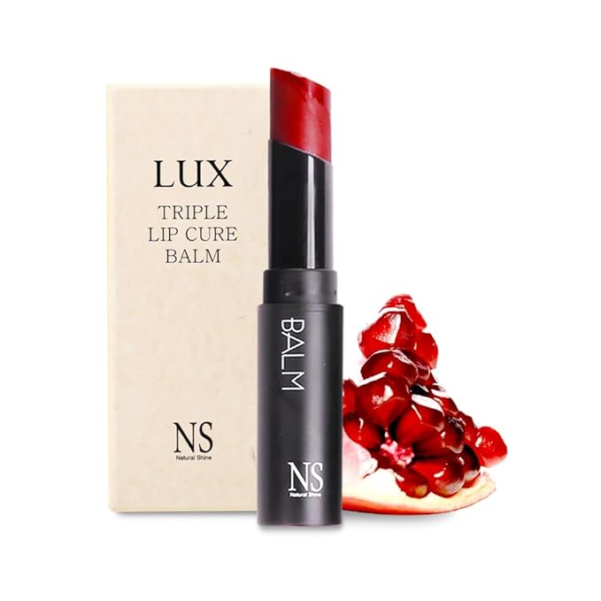 Lux Triple Lip Cure Balm (0.17 oz) (VENUS (Ruby Red)) 4 million units sold in Korea, Natural Tinted Korean Lip Balm, Petroleum/Paraben Free, Lip Butter,lip balm hydrating,tinted moisturizer