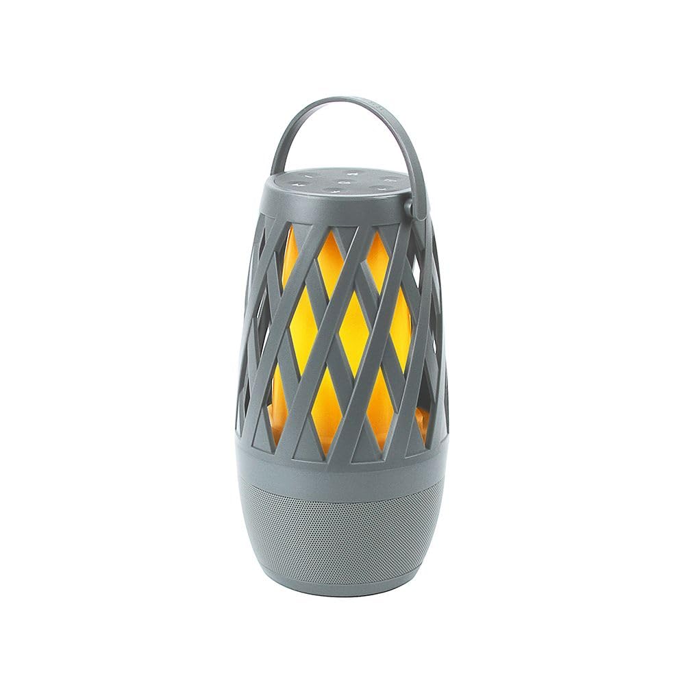 Limitless TikiTunes Pro Portable Bluetooth 10-Watt Speaker with 3-Mode LED Flame Light, Pair up to 100 Speakers, 4000 mAh Battery for iPhone/iPad/Android (Graphite)