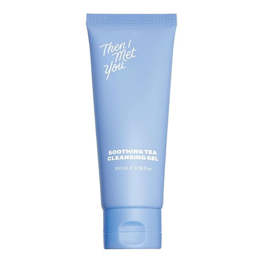Then I Met You Soothing Tea Cleansing Gel, Vegan-Cruelty-Free Korean Skincare Cleanser with Fermented Rice, Centella, Hydrating Licorice, Glycerin, Exfoliator for Clear Skin Makeup Removal, 3.38 oz
