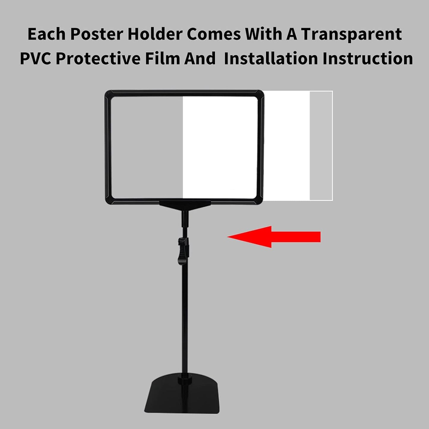 Sign Holder Stand,Sign Stand for Display,Adjustable Sign Holders For Table Top,Table Sign Holders 8.5 x 11,2 Packs,(Black, 39''height 2pcs)