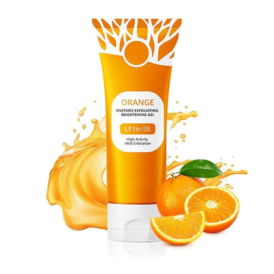 Orange Exfoliating Gel for Face and Body, 2025 New Deep Pore Orange Peeling Scrub, Deep Clean Pores, Remove Blackheads Moisturize Cleansing, Body Exfoliating Gel for All Types Skin (1PCS, 3.52 Fl Oz)