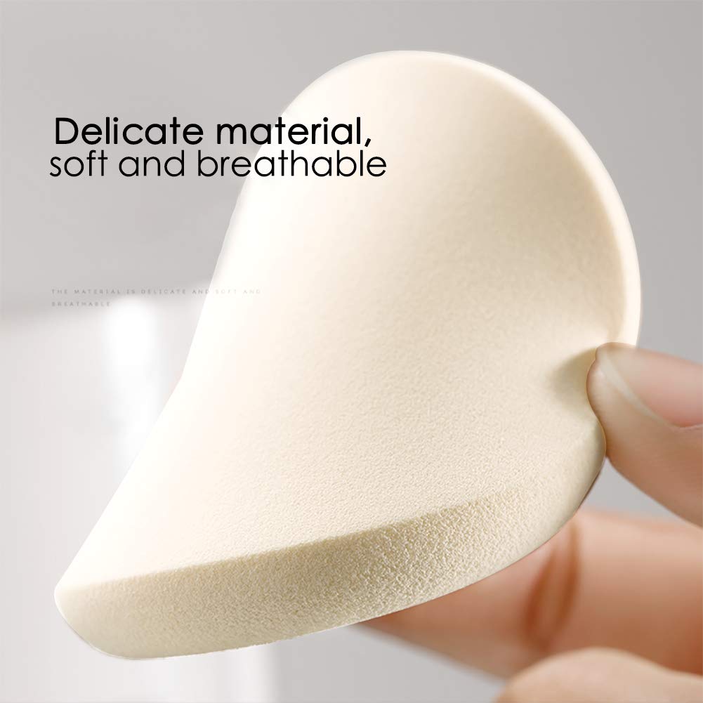 40PCS Round Square Shaped Makeup Blenders Sponges Set, Use for Dry and Wet, Perfect for Full Face Curve Blending, Cream, Liquid, Powder Foundation Cosmetics, Latex Free, Soft, Flexible