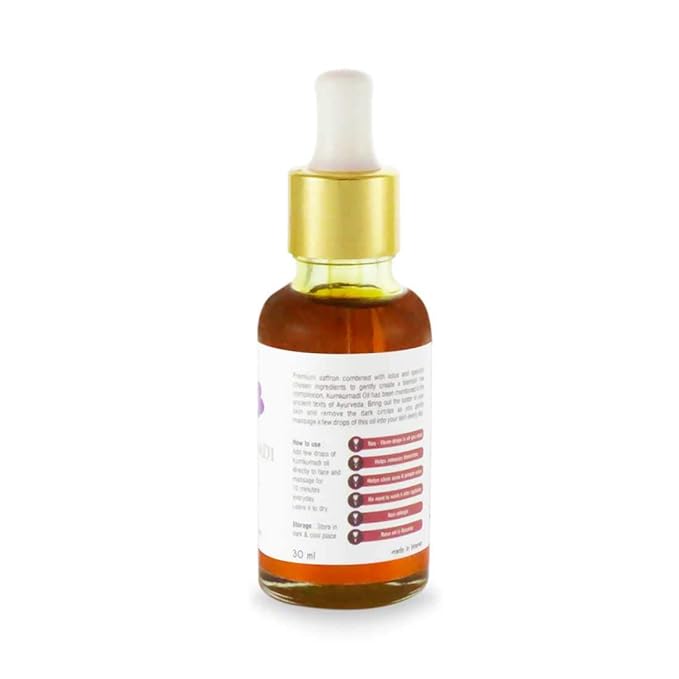 Kerala Ayurveda Kumkumadi Face Serum for All Skin Types (1 Fl Oz) | Saffron & Lotus Infused Brightening Serum | Reduces Wrinkles, Pigmentation & Dark Spots | Anti-Ageing Solution | Ideal for Gua Sha
