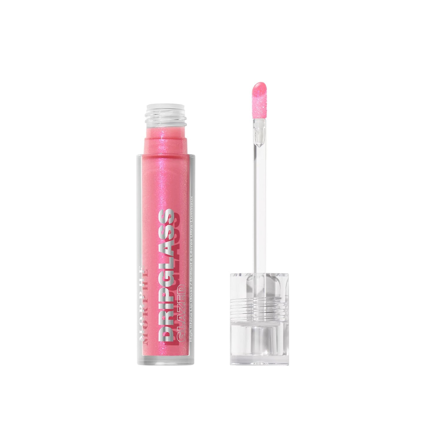 Morphe Dripglass High Shine Lip Gloss - Glazed, Semi-Sheer & Nourishing Lip Makeup - Buildable Formula Infused with Plant-Derived Squalane & Vitamin E - Opalescent Orchid (0.13 oz)