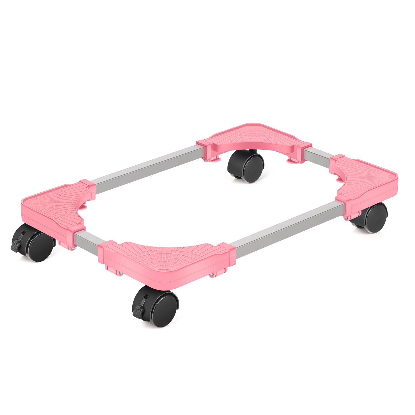 Liitrton Mobile CPU Stand Adjustable Computer Tower Stand with 4 Caster Wheels Fits Most PC (White)