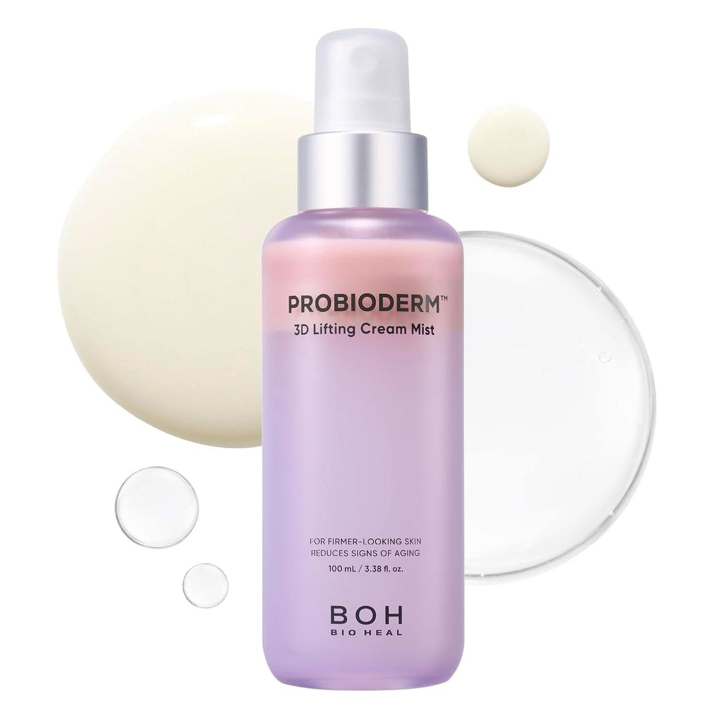 Probioderm™ 3D Lifting Cream Mist 3.38 fl oz (100 ml) | Face Moisturizers, Hydrating Glowing Serum Spray, Moisturizing & Elasticity-Enhancing Facial Mist for Face, Neck & Décolleté