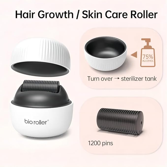 Derma－Roller derma Face Body Roller G4 -Beard Roller For Women & Men 0.25mm