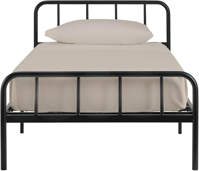 4-PC Cot Sheet Sets, 28x75, 100% Cotton Fitted Sheets - Perfect for Narrow Twin/RV Bunk/Camping Cot/Guest Bed Replacement, Fits Upto 4-8" Deep Mattress - Beige Solid