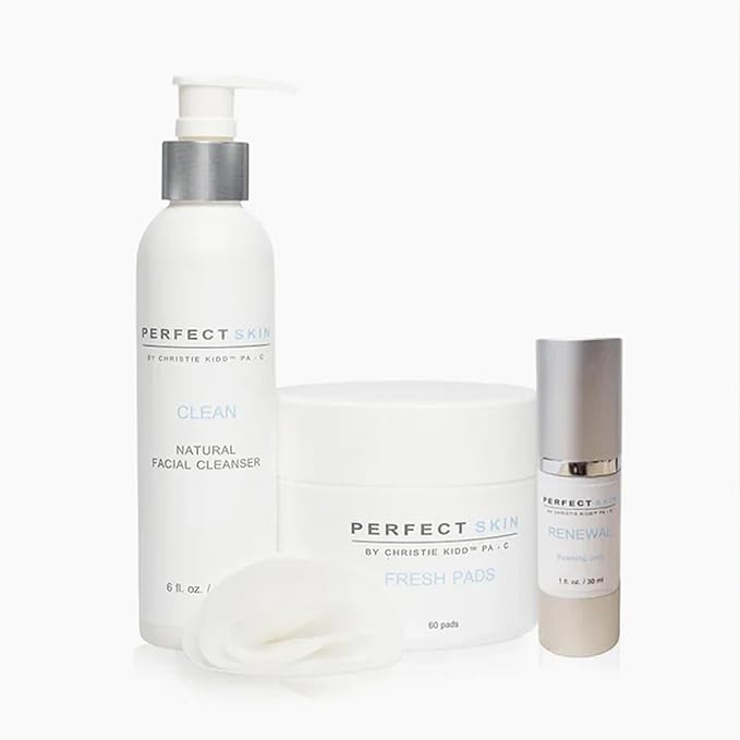 Trio Skincare Bundle Perfect Skin by Christie Kidd, PA-C | Cleanse, Refresh & Renew Your Skin | Daily Essentials for Smooth, Bright, and Hydrated Skin
