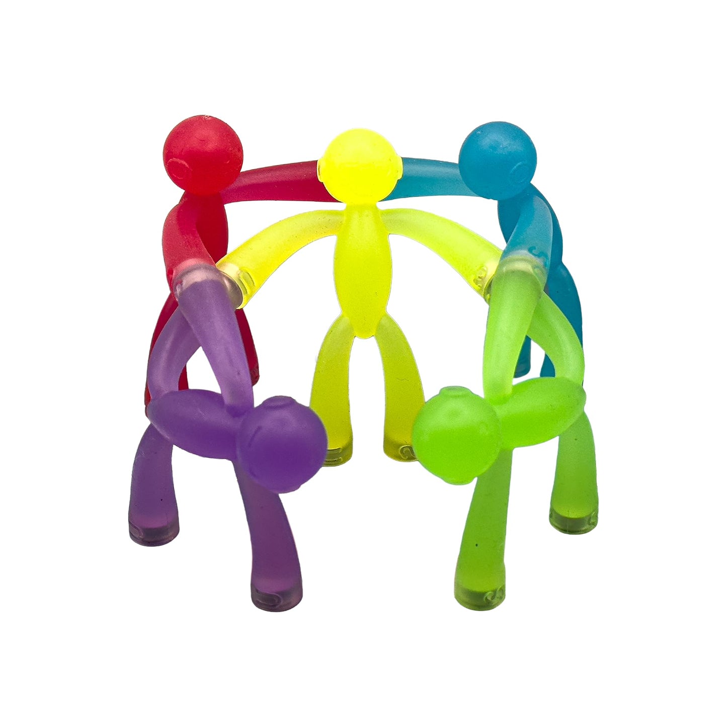 MAGMEN Classic Magnetic Character Figures - Posable Fidget Travel & Desk Toy | 10pc Solid Colors Set Multipurpose Magnets