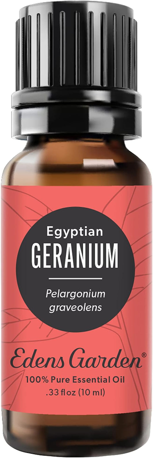 Edens Garden Geranium- Egyptian Essential Oil- 100% Pure Premium Grade, Undiluted, Natural, Therapeutic, Aromatherapy, The Best for Diffuser, Skin, Face, Hair 10 ml (.33 fl oz)
