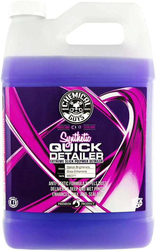 Chemical Guys WAC211 Synthetic Quick Detailer, Extreme Slick Polymer Detailer, Safe for Cars, Trucks, SUVs, Motorcycles, RVs & More, 128 fl oz (1 Gallon)