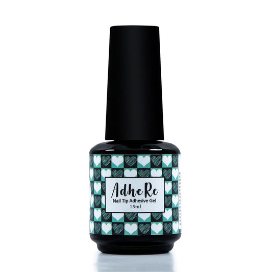 ADHERE Nail Glue Gel 15ml - Adhesive for Press On Nails, Nail Extension, UV Curing Needed, Long Lasting Bond for Acrylic Fake Nails, Salon Art DIY at Home