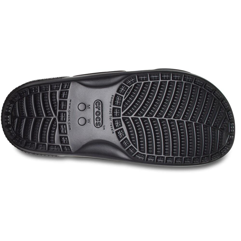 Crocs Unisex Classic Sandal - Seasonal Graphics Black/Glitter Rainbow Men's 5, Women's 7 Medium