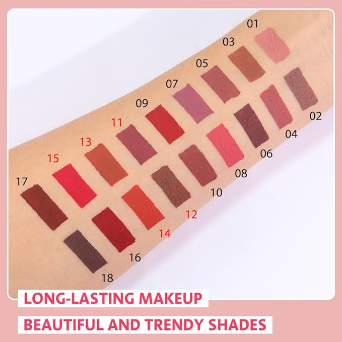 5Pcs Matte Liquid Lipstick + Lip Oil Set – Long Lasting Waterproof Velvet Lip Stains, Non-Stick Cup Matte Lip Gloss Makeup Kit with Hydrating Lip Oil for Soft, Smooth Lips Set:U-03#