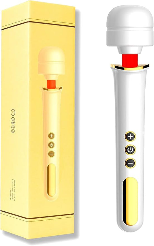 Cordless Massager Therapy Device - for Relieving Deep Tissue Muscle Pain and Movement Recovery, Portable for Travel, Home, Office, Perfect Christmas Birthday Gift-White