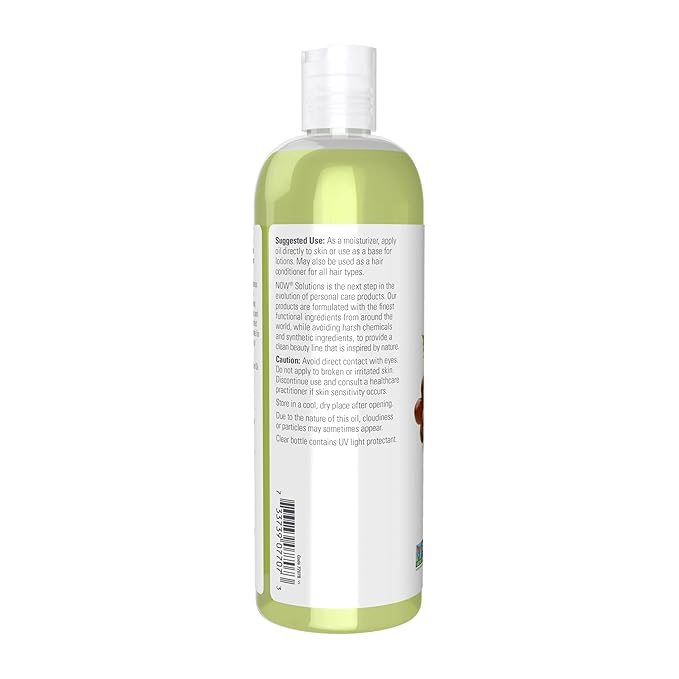 NOW Foods Solutions, Grapeseed Oil, Skin Care for Sensitive Skin, Light Silky Moisturizer for All Skin Types, 16-Ounce