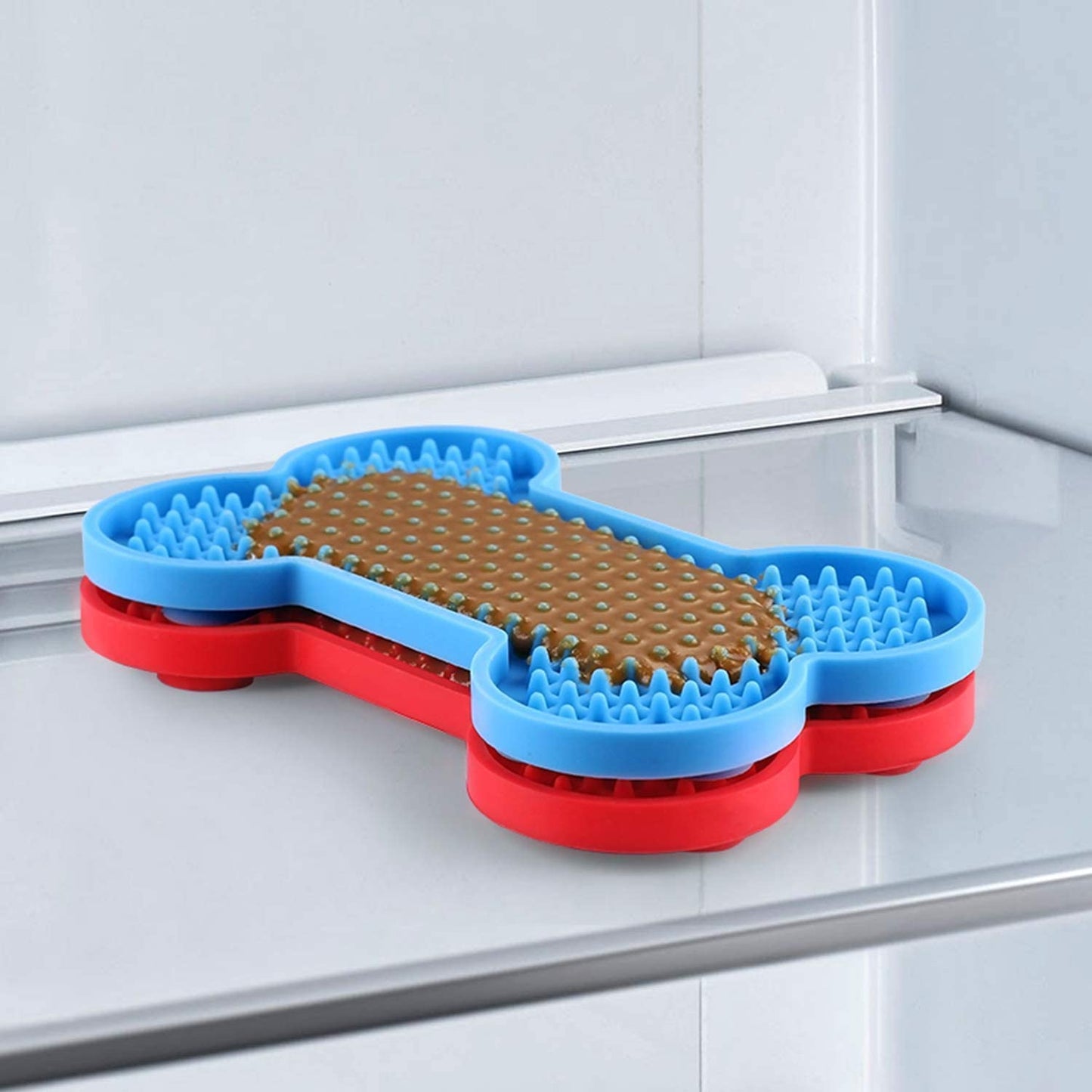 Petbank Lick Mat for Dogs - 2 Pack Peanut Butter Licking Mats, Slow Feeding Bowl, Tattoo and Anxiety Reducer for Pet Food, Yogurt, Bath, Grooming and Training