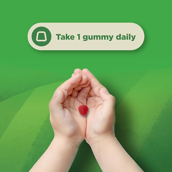 USDA Organic Kids Probiotic Gummies - Gut Bacteria Probiotics for Digestive Health & Stomach Relief - Gentle 2.5B CFU Kids Immune Support & Gut Heath Supplement - Vegan & Non-GMO Chews - 60 Count