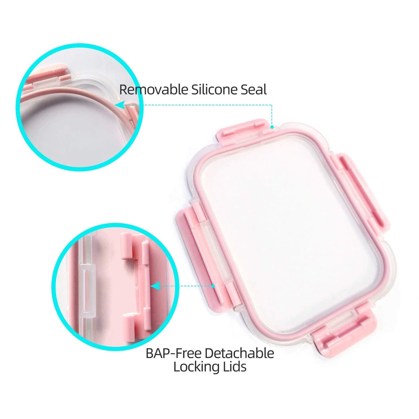 C CREST [10 Pack] Glass Meal Prep Containers, Food Storage Containers with Lids Airtight, Glass Lunch Boxes, Microwave, Oven, Freezer and Dishwasher Safe