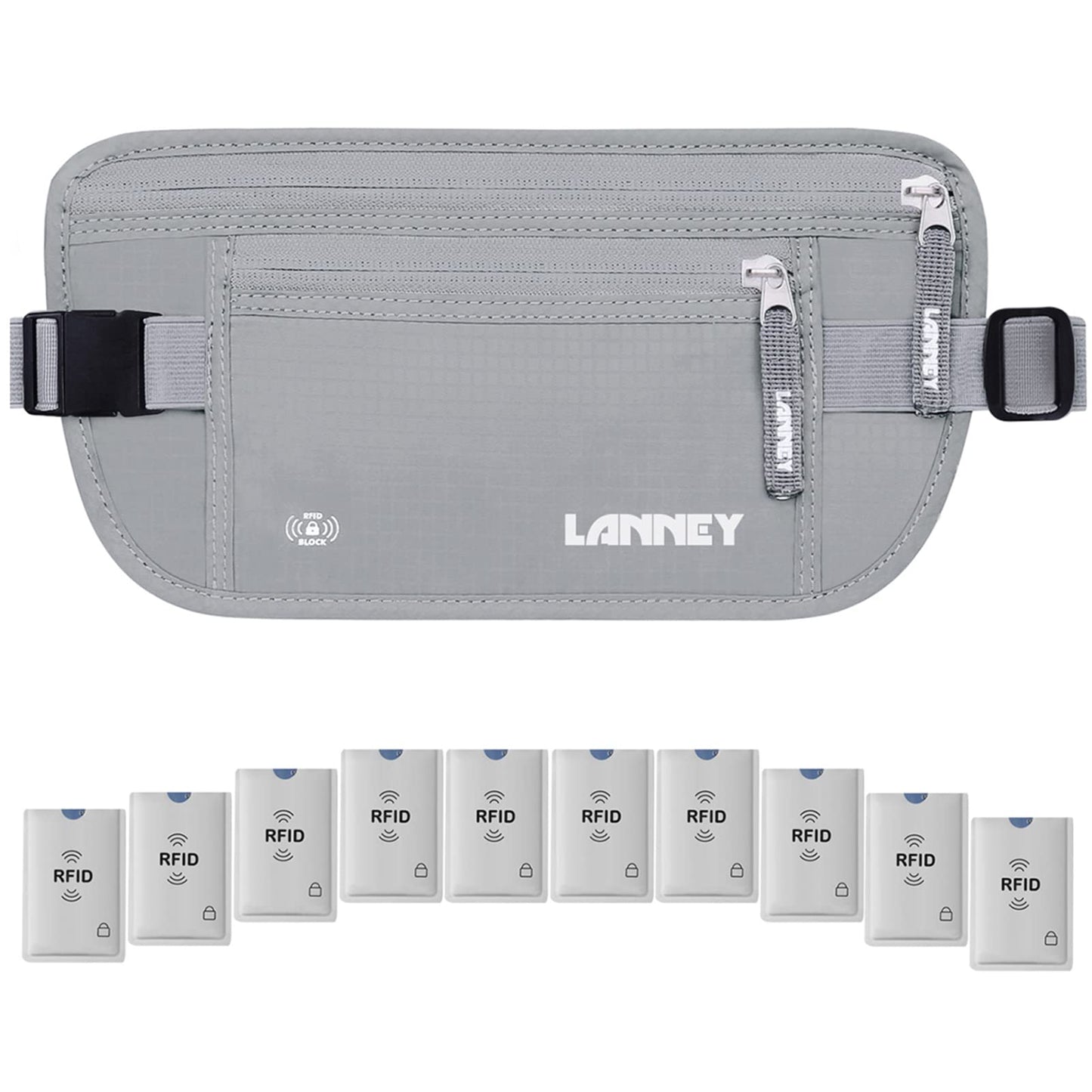 Money Belt for Travel Women and Men Slim Hidden Travel Wallet with RFID Blocking