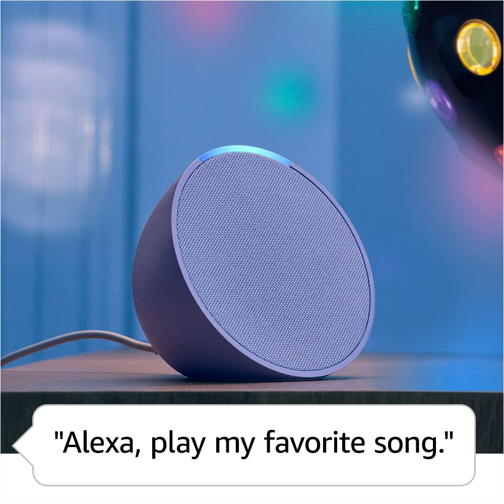 Amazon Echo Pop (newest model), Our smallest Alexa speaker, Fits in any room, Charcoal