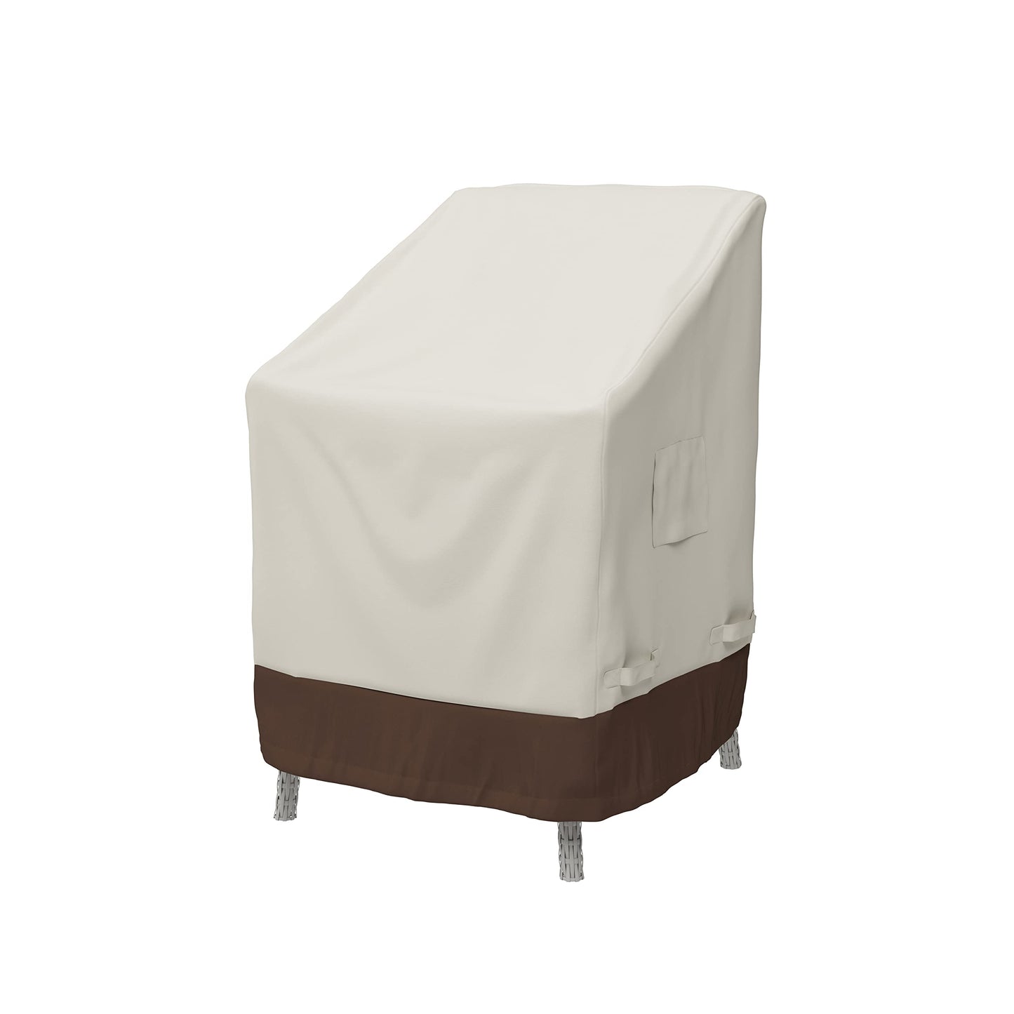 Amazon Basics Outdoor Patio Chair Covers Waterproof, Anti-UV, Durable, Set of 2, Beige/Tan