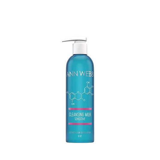 Sensitive Cleansing Milk - Gentle Daily Face Cleanser for Sensitive Skin Nourishes & Rejuvenates - Sensitive Milk Cleanser for All Skin Types w/o Irritating Ingredients. (6oz)
