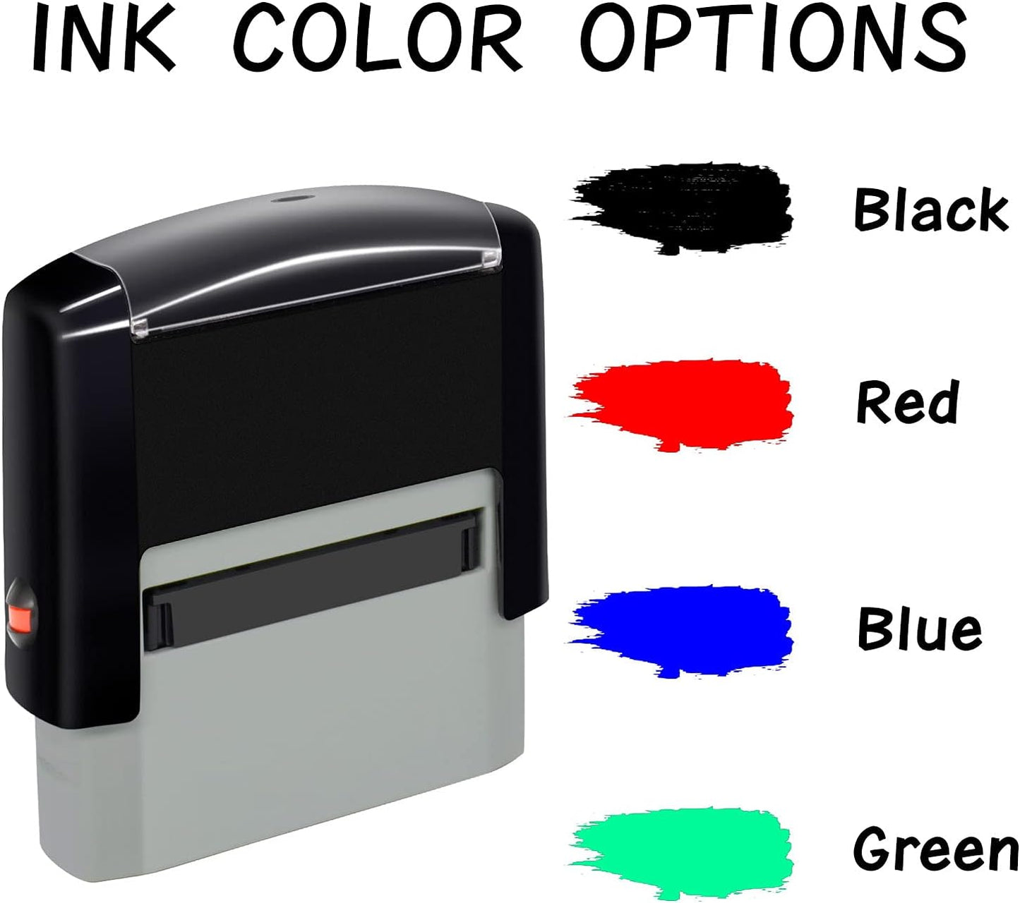 Personalized Stamp (47 x 18mm -4 Lines)- Custom Self Inking Rubber Stamps- Return Custom Address Stamp (Blue)
