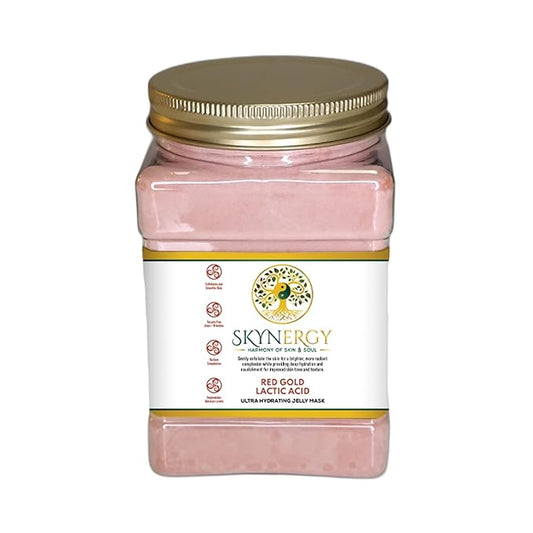 Red Gold Lactic Acid Jelly Face Mask | HydroGlo Jelly Mask for Skin Hydration | Radiance and Reduced Pigmentation | Vajafacial Jelly Mask | 12 Applications (30 Fl Oz)