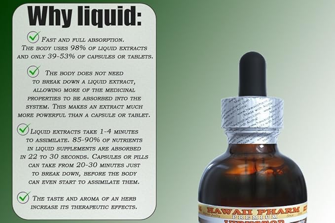 Ginkgo Alcohol-Free Liquid Extract, Organic Ginkgo (Ginkgo Biloba) Dried Leaf Glycerite Hawaii Pharm Natural Herbal Supplement 4 oz