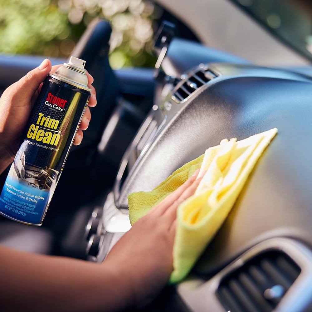Stoner Car Care 91134–2PK Trim Clean All-Purpose Fast Acting Powerful Foaming Cleaner Quickly Removes Grime and Stains From Trim, Consoles, and More To Restore Automotive Interiors, 18 Oz, Pack of 2