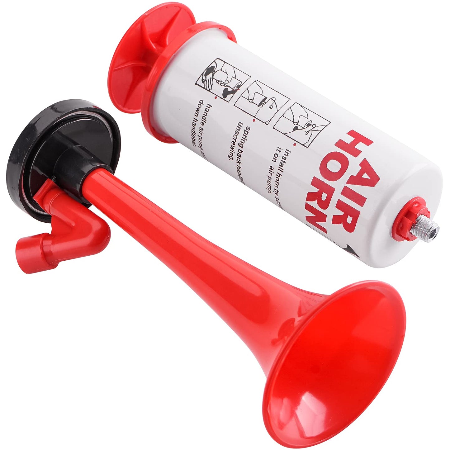 AOLIHAN 4Pcs Handheld Air Horn, Aluminum Portable Handheld Air Pump Horn, Loud Noise Maker Safety Horn for Boats Cars Sporting Events Camping Reusable Eco-Friendly (Handheld air horn 4pcs)