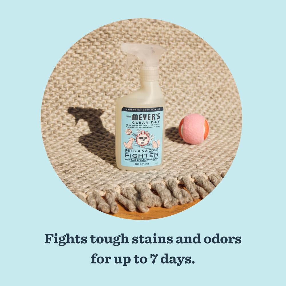 MRS. MEYER'S CLEAN DAY Pet Stain & Odor Fighter, Coconut Leaf Scent, 16oz