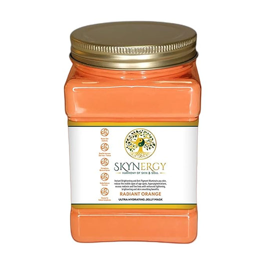 Radiant Orange Ultra Hydrating Jelly Mask -Professional Grade Hydroglo Facials Professional Peel Off Face Mask for Skin Hydration, Radiance, Reduced Fine Lines & Pigmentation | 30 fl oz