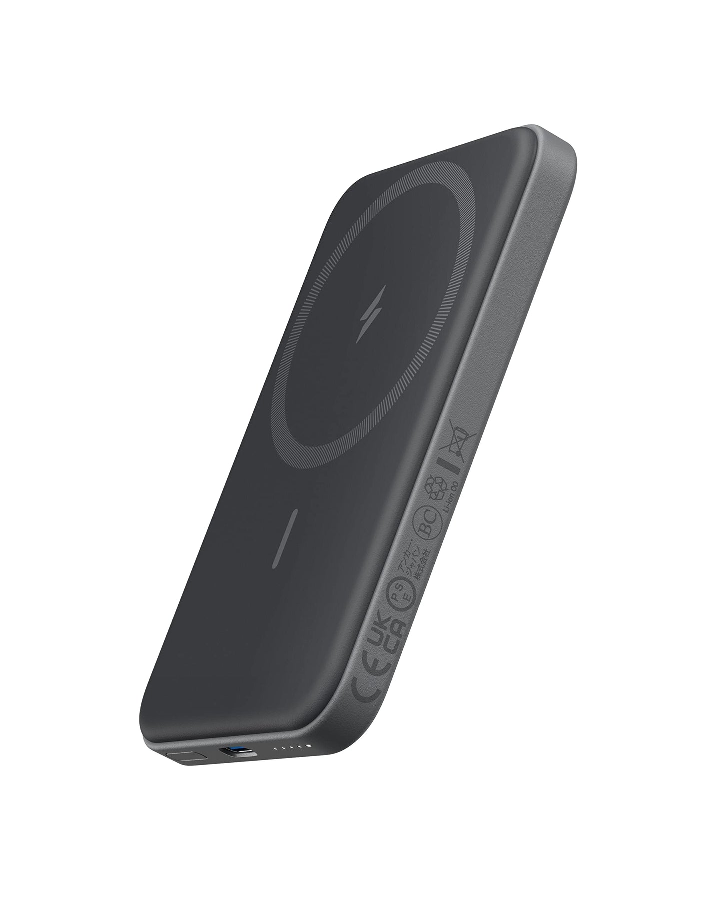 Anker 621 Magnetic Portable Charger (MagGo), 5,000mAh Wireless Power Bank with USB-C Cable, Magsafe-Compatible Battery Pack for iPhone 16/15/14/13/12 Series