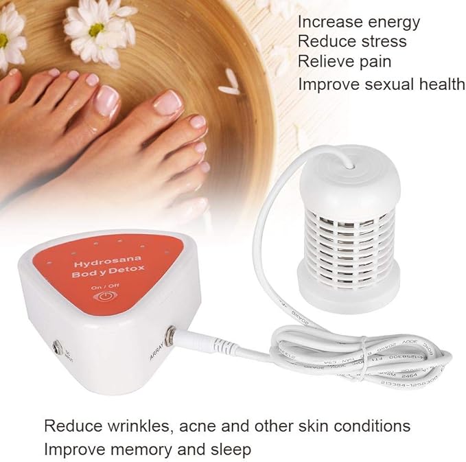 Ionic Detox Foot Bath Spa Machine, Portable Foot Cleanse Machine With Array For Home Beauty Salon Spa Health Care Relief Stress Health Care (Excluding Basin) (US)