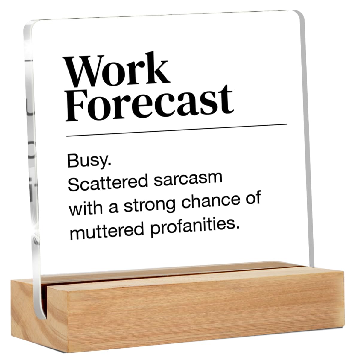 Inspirational Gift Ideas - Thank You Gifts for Women Men Friends - Appreciation Gifts for Coworker - Motivational Quote Clear Desk Sign Decor Home Office Desk Decor (4 x 4 Inches)