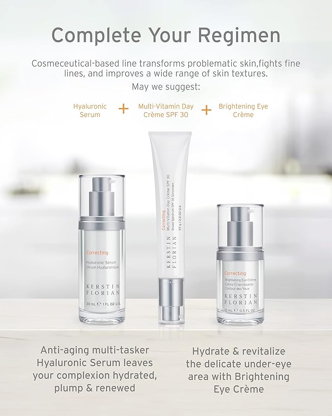 Kerstin Florian Multi Vitamin Day Creme SPF 30 | Daily Facial Moisturizer with Natural Zinc Oxide | Sunscreen with UVA and UVB Protection | Oil Free (2 oz)