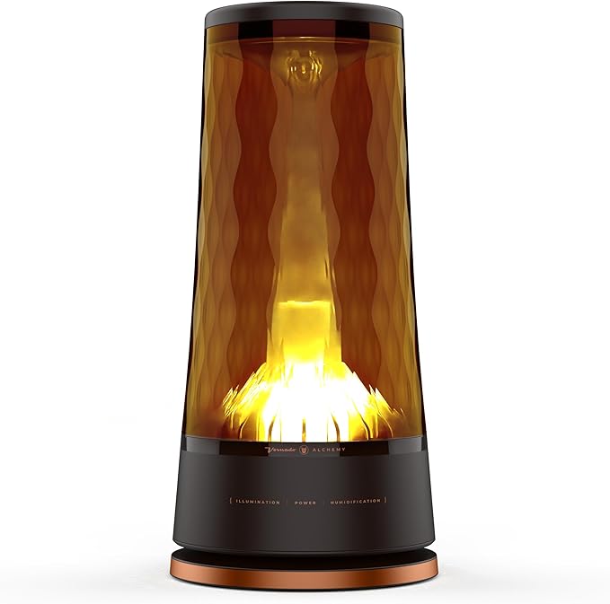 Vornado LUCERNA 2 Alchemy Ultrasonic Humidifier with Ambient Light, 1 Gallon Capacity, 24 Hour Runtime, Modern Luxury Design, Auto Shut-Off, Amber, Whole Room