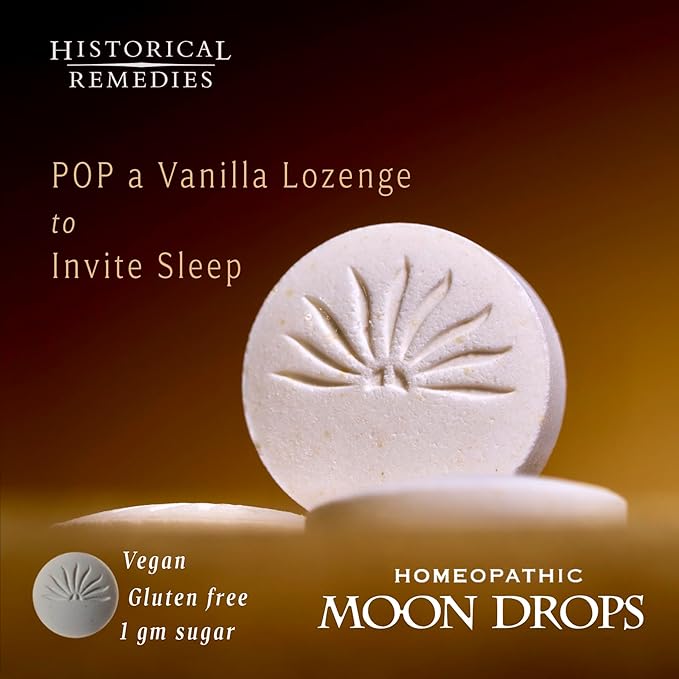Moon Drops Sleep Aid Lozenges (6 Pack) | Homeopathic Vanilla Flavor Supplement, Non-Habit Forming Vegan Gluten-Free Sleep Support Including Coffea Cruda 12X