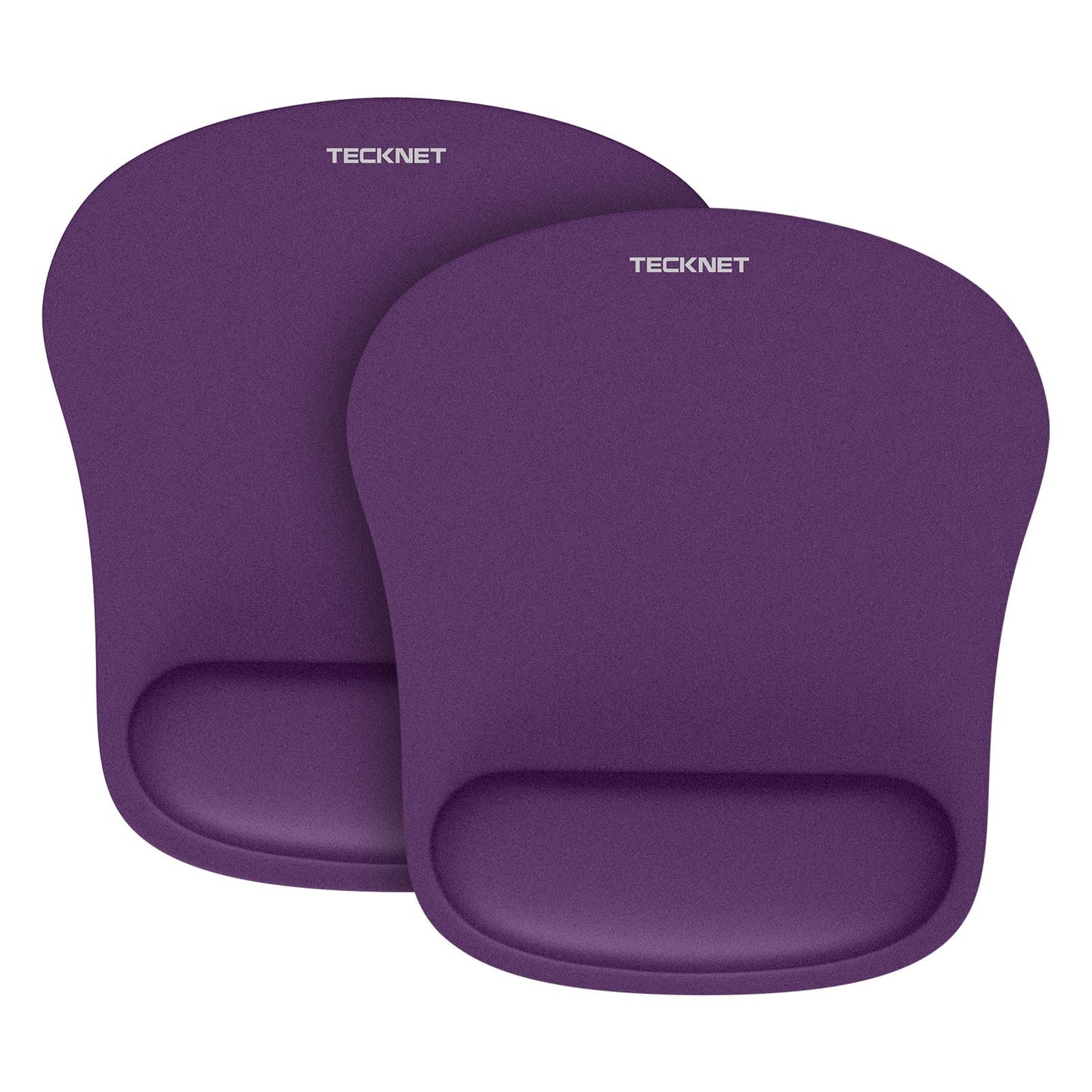 TECKNET 2 Pack Mouse Pad with Wrist Support, Ergonomic Gaming Mouse Pad Pain Relief, Portable Comfortable Mousepad for Computer, Laptop, Office, Home Non-Slip Base, Waterproof Surface - Black