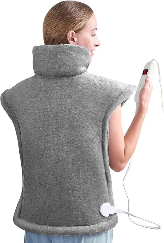 ALLJOY Heating Pad for Back Pain Relief, 24"x37" King Size Large Weighted Heating Pads for Neck and Shoulders, Electric Full Back Heat Pad, Mothers Day Gifts for Mom, Birthday Gifts for Women Men Dad
